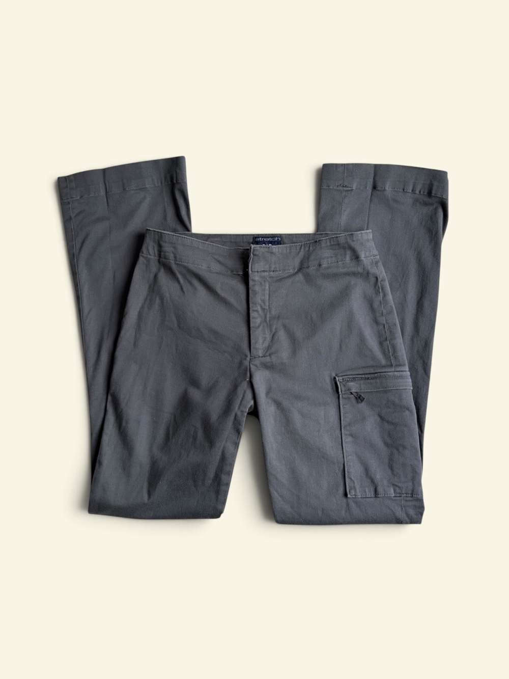Vintage Gap Womens Cargo Pants Size 6 Gray Stretch Y2K Utility Mid Rise Gorpcore